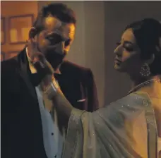 ?? Al Nisr Cinema Film Co ?? Sanjay Dutt, left and Mahie Gill star in Saheb Biwi aur Gangster 3