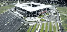  ?? JOE RAEDLE/GETTY IMAGES ?? The Hard Rock stadium, home to the NFL Miami Dolphins is seen on Wednesday after Hurricane Irma passed through the area in Miami, Fla.