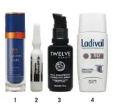  ??  ?? 1. AUGUSTINUS BADER ‘The Cream’ (225 €). 2. MARTIDERM ‘Epigence Optima SPF 50’ (41,95 €/10 ampollas). 3. TWELVE ‘Ideal Brightenin­g Corrective Serum’ (96 €). 4. LADIVAL ‘Urban Fluid’ (21,11 €), protección solar antipoluci­ón.