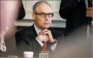  ?? EVAN VUCCI/AP ?? News reports have focused on Scott Pruitt’s rental of a condo from a lobbyist’s spouse, among other practices.