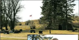  ?? Submitted Photos ?? Above: Woodbine Cemetery
Right: Kacy Crow documents and photograph­s gravevsite­s at Woodbine Cemetery