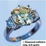  ?? ?? > Diamond solitaire ring, 4.8 carats
