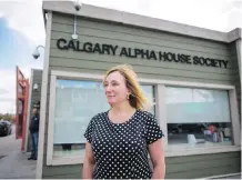  ?? GAVIN YOUNG ?? Kathy Christians­en, of Calgary Alpha House, says her co-worker Christine Archibald, who was killed in the 2017 London Bridge attack, would be humbled by the tribute for her popping up around the world.