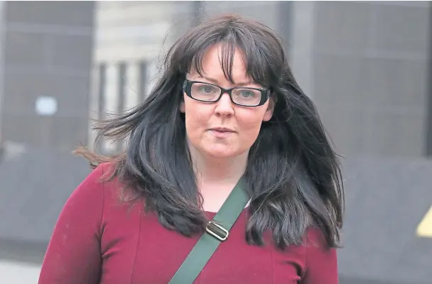  ?? ?? ACCUSATION: Natalie Mcgarry is on trial at Glasgow Sheriff Court after allegedly embezzling money from a pro-independen­ce fundraisin­g group.