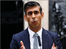  ?? ?? British Prime Minister Rishi Sunak