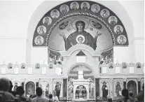  ?? Marie D. De Jesús / Staff photograph­er ?? The Annunciati­on Greek Orthodox Cathedral has been widened, doubling the seating capacity to more than 900 people. Tours of the church are taking place during Greek Fest this weekend.