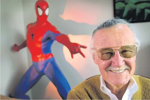  ??  ?? Super hero: Stan Lee, who created troubled comic book characters like Spider-Man, was loved by millions of kids with their own problems