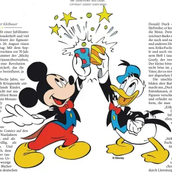  ?? COPYRIGHT: EGMONT EHAPA MEDIA ?? Die Reihe heißt zwar „Micky Maus“, doch vom Start weg ist Donald Duck der Liebling der Leserinnen und Leser.