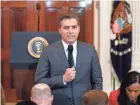  ?? EVAN VUCCI/AP ?? CNN journalist Jim Acosta was called a “rude, terrible person” after a tense exchange with President Trump last week.