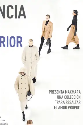  ?? ?? Looks modernos con un toque del diseño japonés desfilaron en esta pasarela que fue una de las más aplaudidas en Milán y que reunió, de manera orgánica, la moda y
las letras.