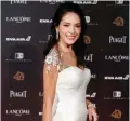  ??  ?? Taiwanese actress Hsu Wei-ning arrives at the 53rd Golden Horse Awards in Taipei, Taiwan.