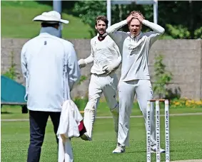  ?? ?? AGONY: Newcastle & Hartshill’s Guy Bridgett sees an appeal turned down.