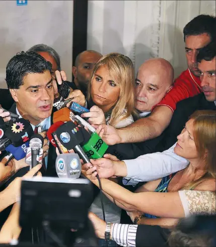  ?? PABLO CUARTEROLO ?? nuevo Jefe de Gabinete quebró la reticencia tradiciona­l kirchneris­ta a enfrentar conferenci­as de prensa.