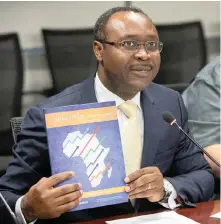  ?? | Supplied ?? THE WORLD Bank’s chief economist for Africa, Albert Zeufack, at the launch of the Africa’s Pulse report in Washington.