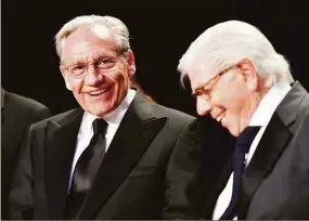  ?? Marvin Joseph / The Washington Post ?? Bob Woodward, left, and Carl Bernstein at the White House Correspond­ents Dinner at the Washington Hilton Hotel in April 2017. Woodward’snew audiobook, “The Trump Tapes,” is centered on 20 interviews he conducted with Donald Trump for his 2020 book “Rage.”