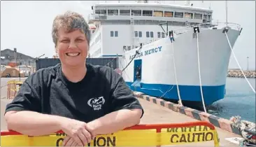  ??  ?? On board: Matamata’s Janine Boyes is part of the core crew of the hospital ship Africa Mercy.