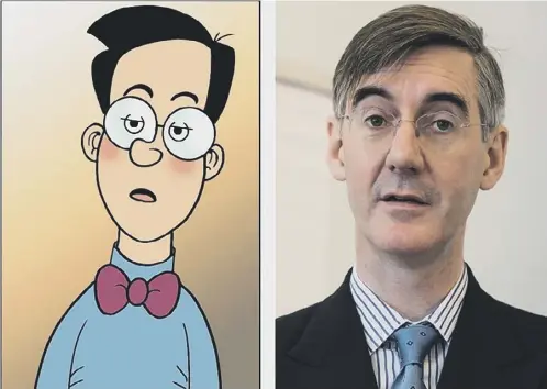  ??  ?? 0 Walter the Softy made his first appearance in the Beano in 1953 – 16 years before Conservati­ve MP Jacob Rees-mogg was born