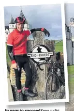  ??  ?? In gear to succeed Keen cyclist Graeme has collected £4700 during his latest fundraiser