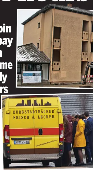  ??  ?? Bleak: Recruits queue to buy a snack at a daily bread van that visits