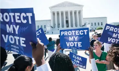  ?? Photograph: Jim Lo Scalzo/EPA ?? ‘District maps are drawn with highly sophistica­ted computer programs designed to rig advantage for the incumbent.’