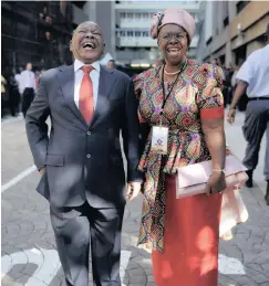  ??  ?? BLADE Nzimande and his wife Phumelele Ntombela-Nzimande