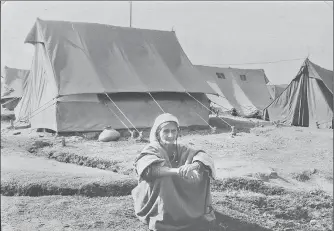  ?? HT ARCHIVE ?? A Kashmiri Pandit woman at a refugee camp. n