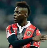  ?? (Afp) ?? Deluso Mario Balotelli, al secondo anno a Nizza