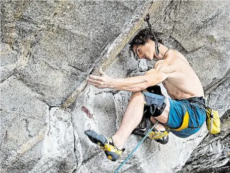  ?? Adam Ondra vylezl nejtěžší cestu světa v norském Flatangeru 3. září. Navrtal si ji už v roce 2013. FOTO PAVEL BLAŽEK ?? Nejtěžší cesta světa.