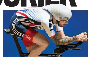  ?? GETTY IMAGES ?? In the spotlight: Wiggins training at the Manchester Velodrome