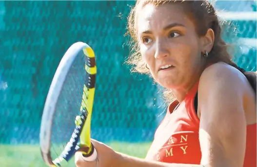  ?? DAVID GARRETT/SPECIAL TO THE MORNING CALL ?? Jamilie Atiyeh and Moravian Academy hosted Parkland in girls tennis at home in Bethlehem on Friday.