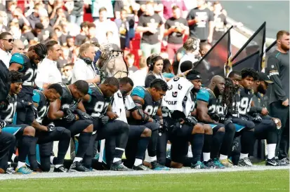  ?? FOTO REUTERS ?? Para el comisionad­o de la NFL, Roger Goodel, las palabras de Trump sobre jugadores que protestan contra la brutalidad policial son “divisorios” y “una falta de respeto” contra el deporte.