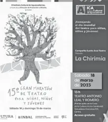  ?? /CORTESÍA ICA ?? El ICA celebra el Día Mundial del Teatro para Niños, Niñas y Jóvenes