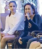  ??  ?? Ai-Ai delas Alas breaks down while co-star Megan Young looks on…