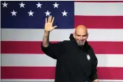  ?? GENE J. PUSKAR — THE ASSOCIATED PRESS FILE ?? Pennsylvan­ia Lt. Gov. John Fetterman takes the stage at an election night party in Pittsburgh on Nov. 9.