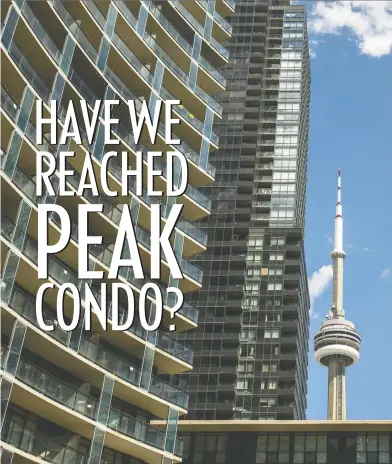  ?? ERNEST DOROSZUK / POSTMEDIA ?? Resale condos in Toronto and other Canadian cities have tended to stagnate in value since the start of the pandemic.