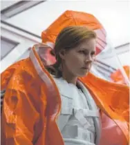  ?? Jan Thijs, Paramount Pictures ?? Amy Adams suits up to talk to aliens in “Arrival.”