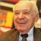  ?? DIGITAL FIRST MEDIA FILE PHOTO ?? The grandchild­ren of the late Albert Boscov, who headed the Boscov’s Department Store chain have released a book full of memories about their grandfathe­r — called “Did You Boscov Today?” Shown here, then 85-yearold Boscov laughs during an interview on...