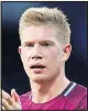  ??  ?? DE BRUYNE: Goals