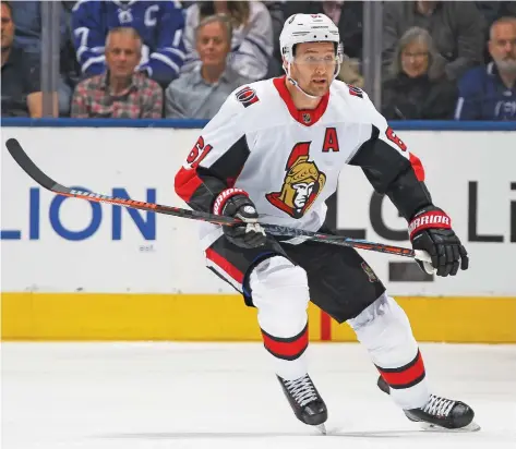 ?? CLAUS ANDERSEN/GETTY IMAGES FILES ?? Mark Stone is having a career year, with 28 goals, 34 assists and 62 points in 59 games this season.