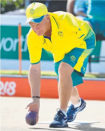  ?? Picture: AAP ?? GOLDEN MOMENT: Colac’s Ken Hanson in action during the gold medal match.