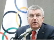  ??  ?? IOC President Thomas Bach