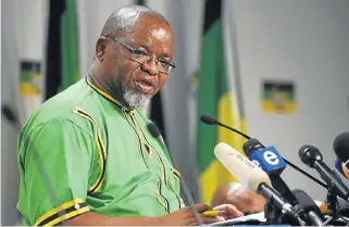  ?? /Freddy Mavunda ?? Stand up: ANC chair Gwede Mantashe has changed his mind so often and so suddenly on state capture that it has given rise to a new word: ‘to Mantash’.