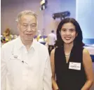  ??  ?? Taipan Lucio Tan with Philippine Star’s Iris Gonzales