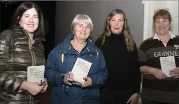  ??  ?? Alison Hearne, Una Goan, Orla Barry and Sonya Weston at the launch.