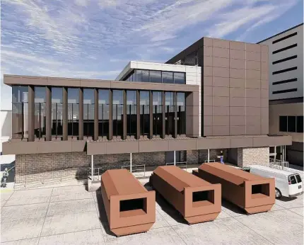  ?? CBIS/Contribute­d photo ?? A rendering shows the new baggage facility at Bradley Internatio­nal Airport in Windsor Locks.