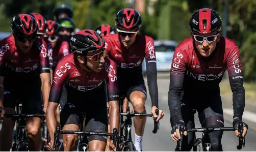  ??  ?? Ineos keep their options open by lining up for the Tour with more than one leader