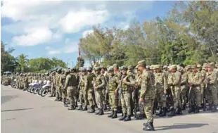  ?? ARCHIVO/LISTÍN DIARIO ?? Componente. Esta nueva fuerza la integran 360 soldados de las tres ramas militares y de la Policía.