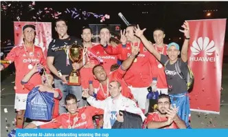  ??  ?? Copthorne Al-Jahra celebratin­g winning the cup
