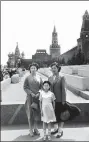  ?? PHOTOS PROVIDED TO CHINA DAILY ?? Left: Li Dongdong and her father Li Zhuang picking flowers on a collective farm on the outskirts of Moscow in 1958. Center: Larisa and Li Dongdong became friends after meeting on the collective farm in 1958. Right: Li Dongdong’s mother(right), along...