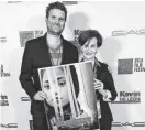  ?? ?? From left, Geoffrey Hug and Zuzka Kurtz at the Downtown Los Angeles Film Festival Premiere of “Hudson, America” in 2022.